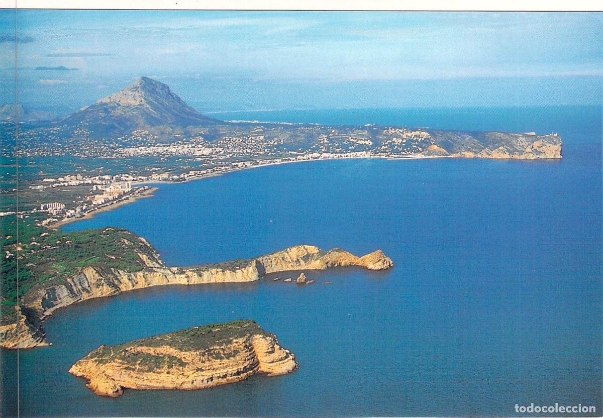 Postkarten: Postal de X&agrave;bia, Vista A&eacute;rea de la Costa Blanca con el Montg&oacute;