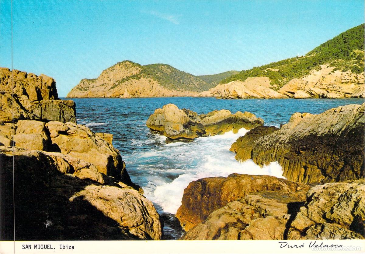 Postales: Postal San Miguel Ibiza Detalle de la Costa