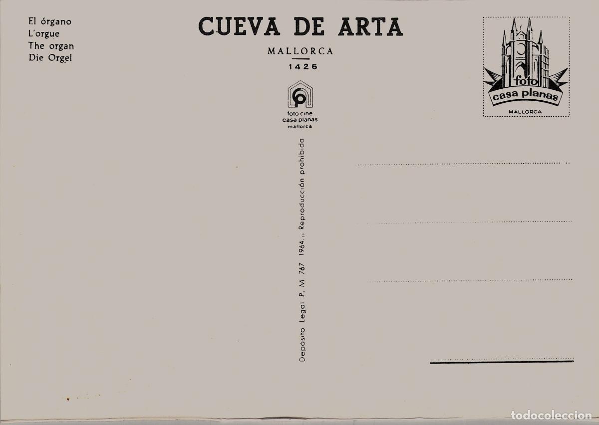 Postales: Postal de la Cueva de Art&agrave; El &Oacute;rgano Mallorca - Foto 2