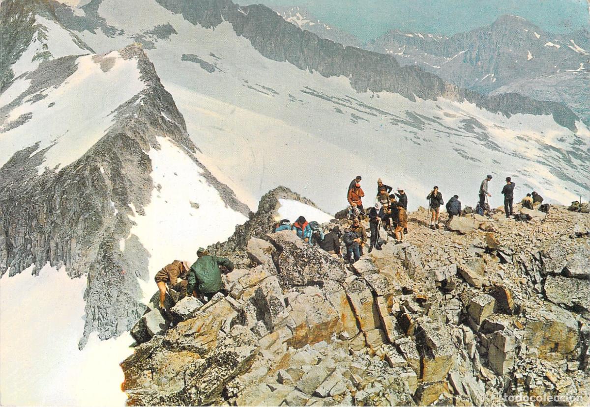 Postales: Postal Paso de Mahoma en el Pico de Aneto, Benasque, Pirineos