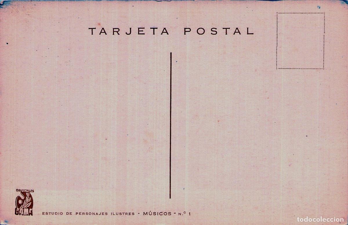 Postales: Postal de Retrato Ilustrado del Compositor Richard Wagner - Foto 2