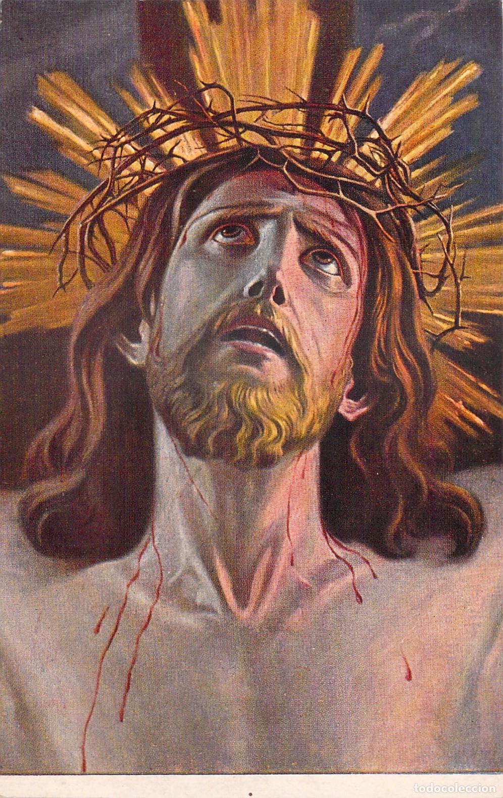 Postales: Postal de Jesucristo con Corona de Espinas Arte Sacro