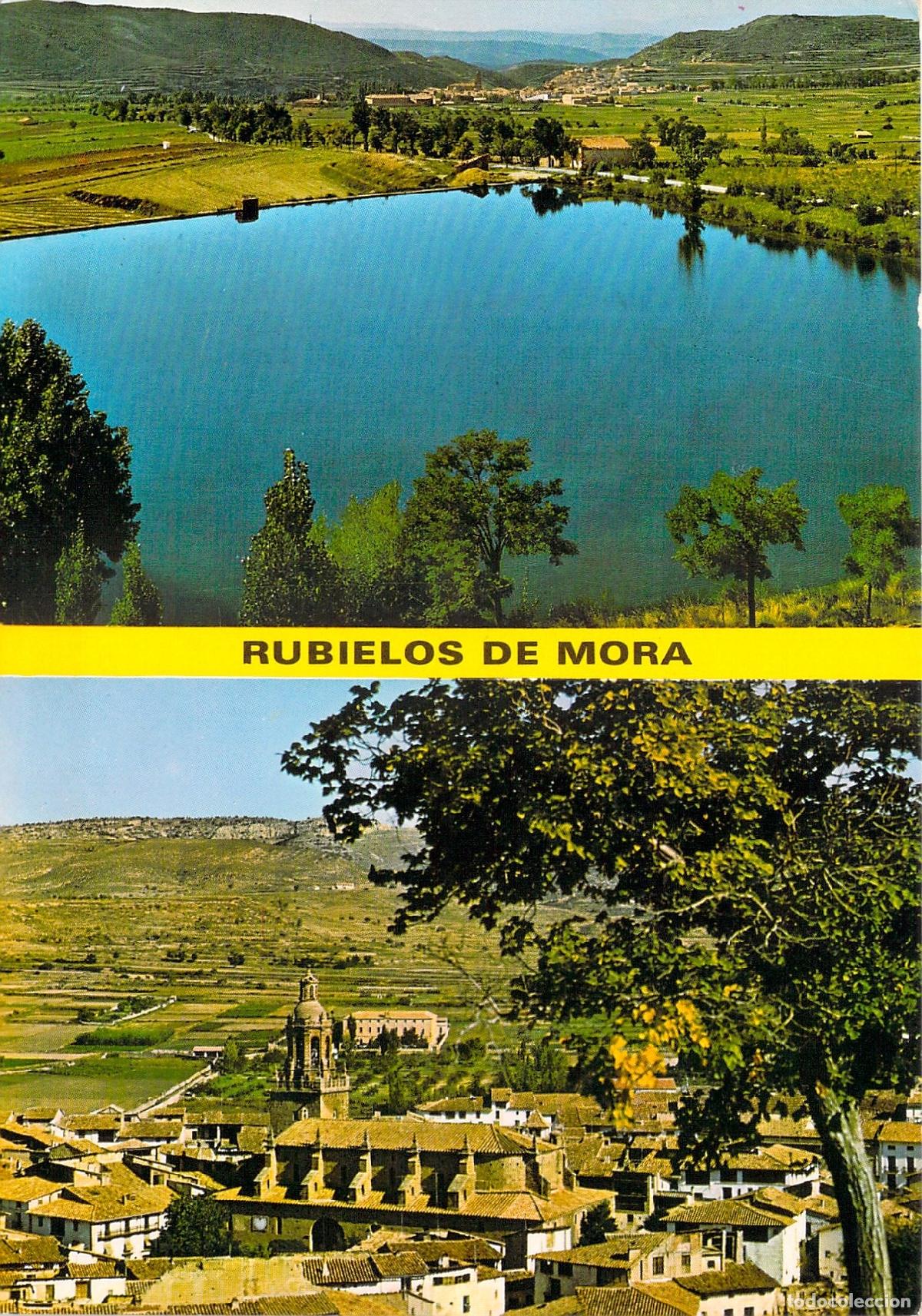Postales: Postal Rubielos de Mora Teruel - La Laguna y Vista Parcial