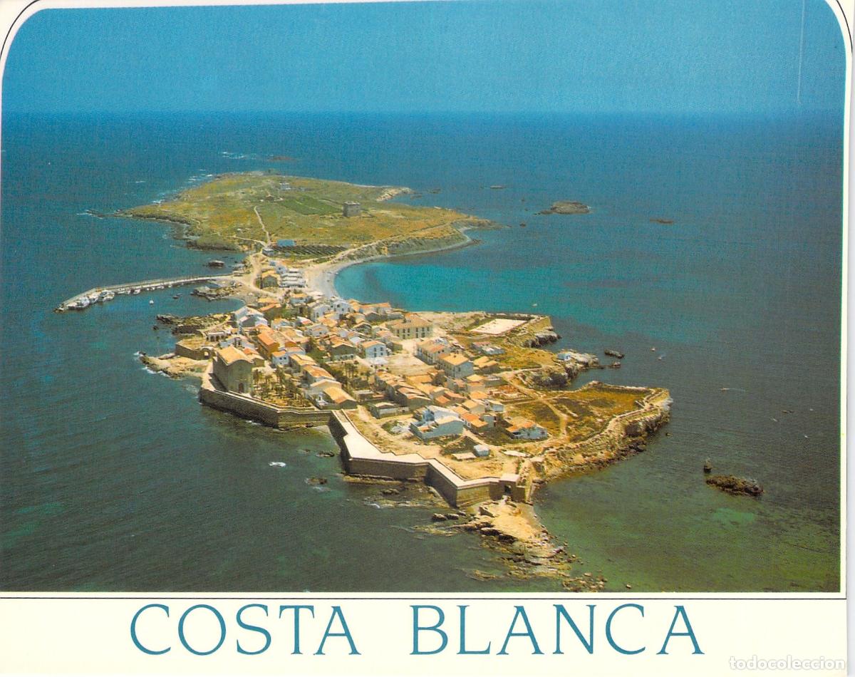 Cartoline: Postal de la Isla de Tabarca, Costa Blanca - Vista A&eacute;rea