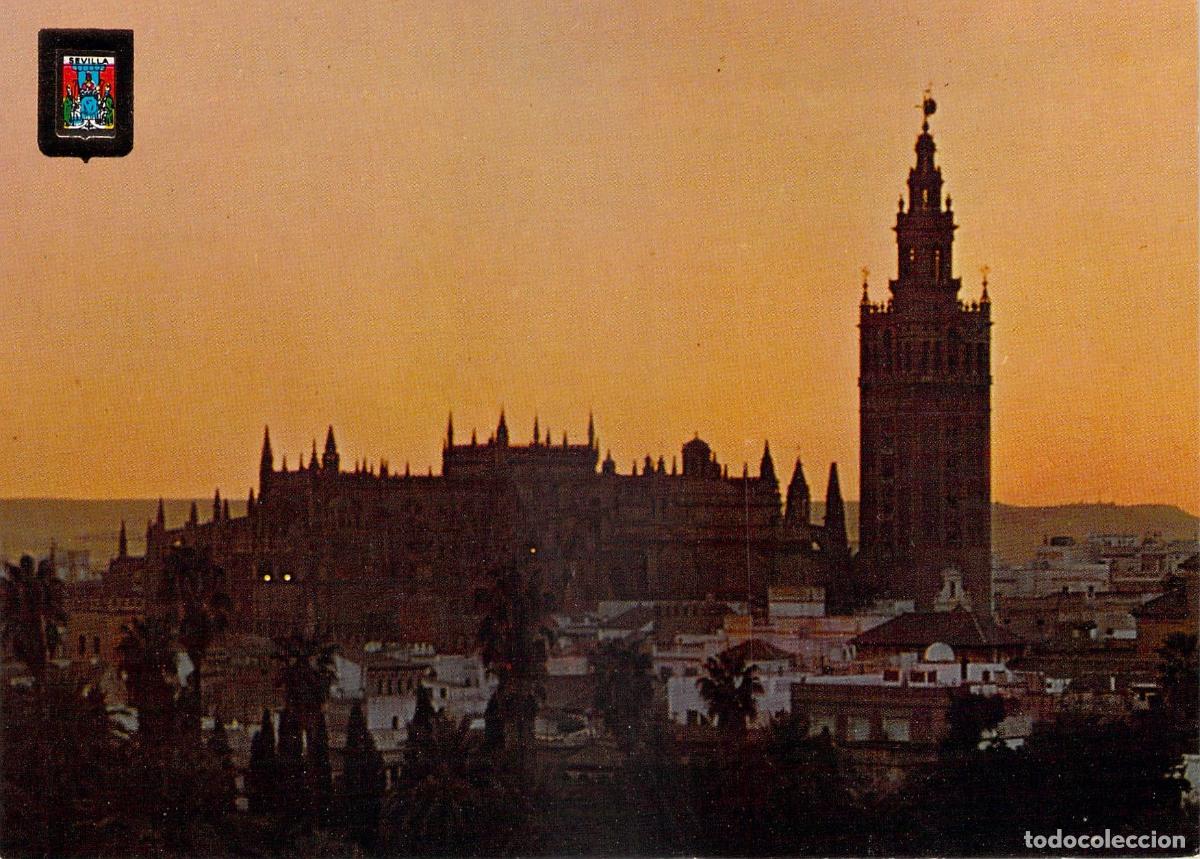 Postales: Postal de Sevilla Atardecer con la Giralda y Catedral