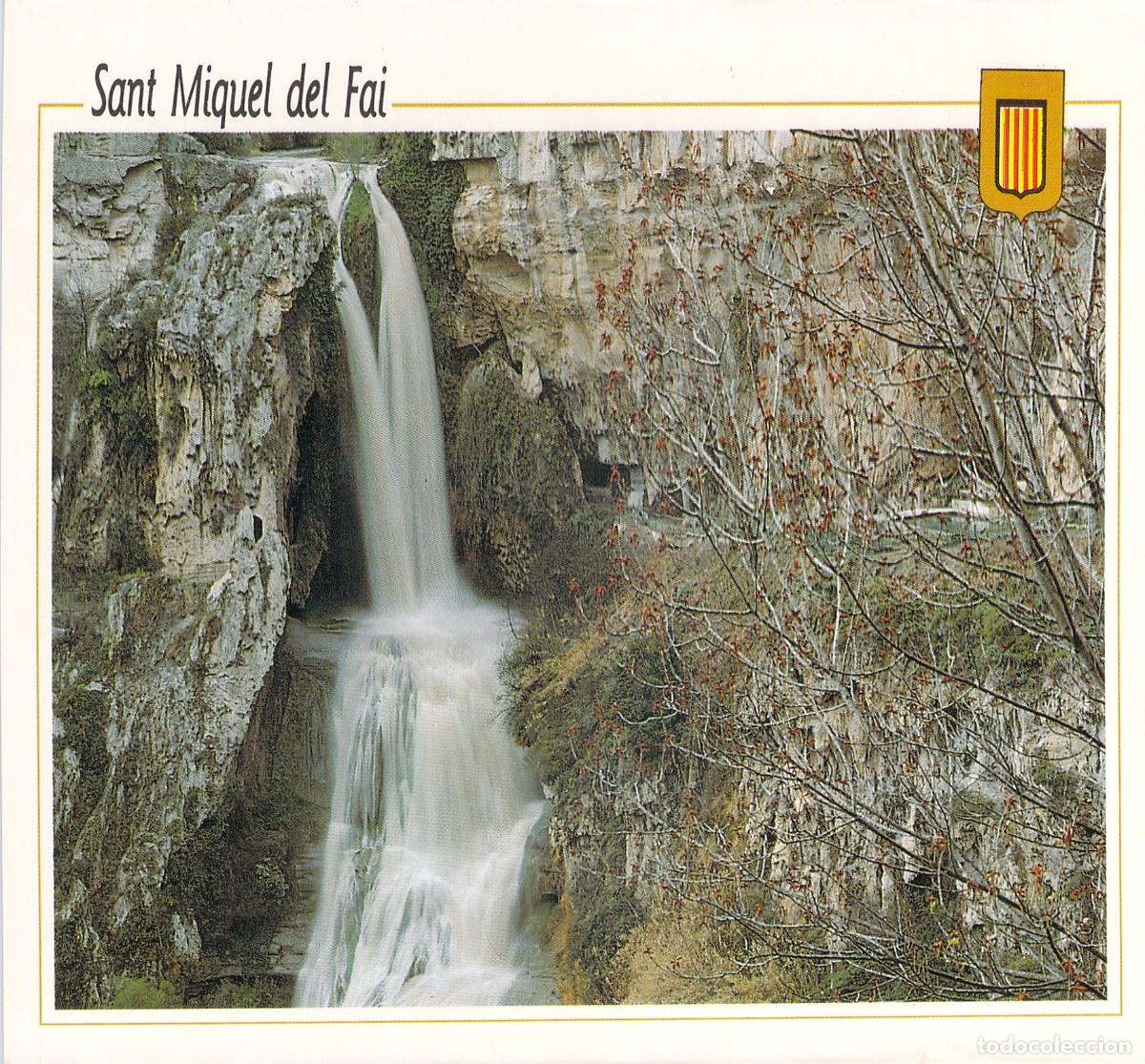 Postales: Postal de la Cascada de Sant Miquel del Fai, Catalu&ntilde;a