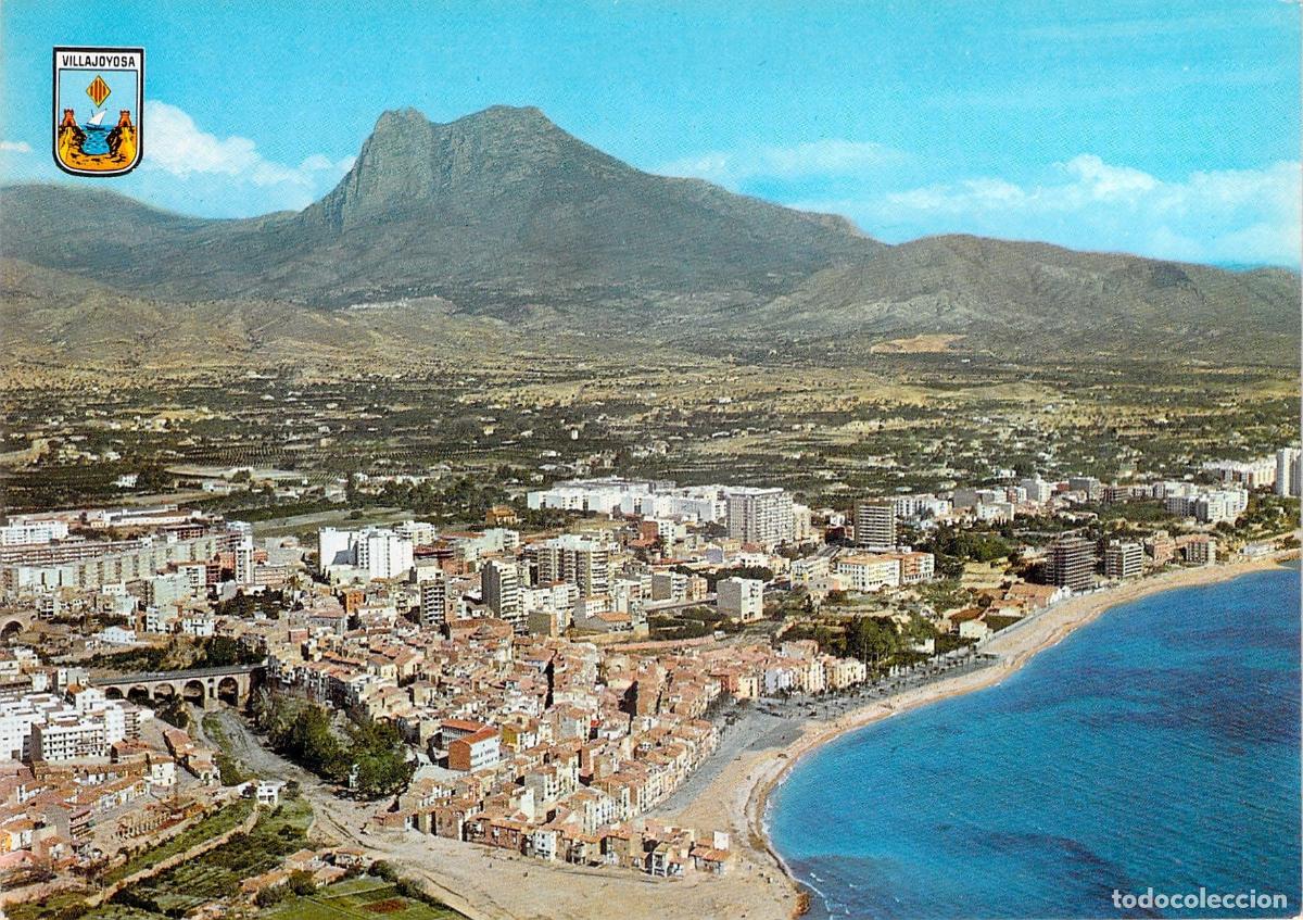 Postales: Postal de Villajoyosa Alicante Vista A&eacute;rea de la Costa y Playa