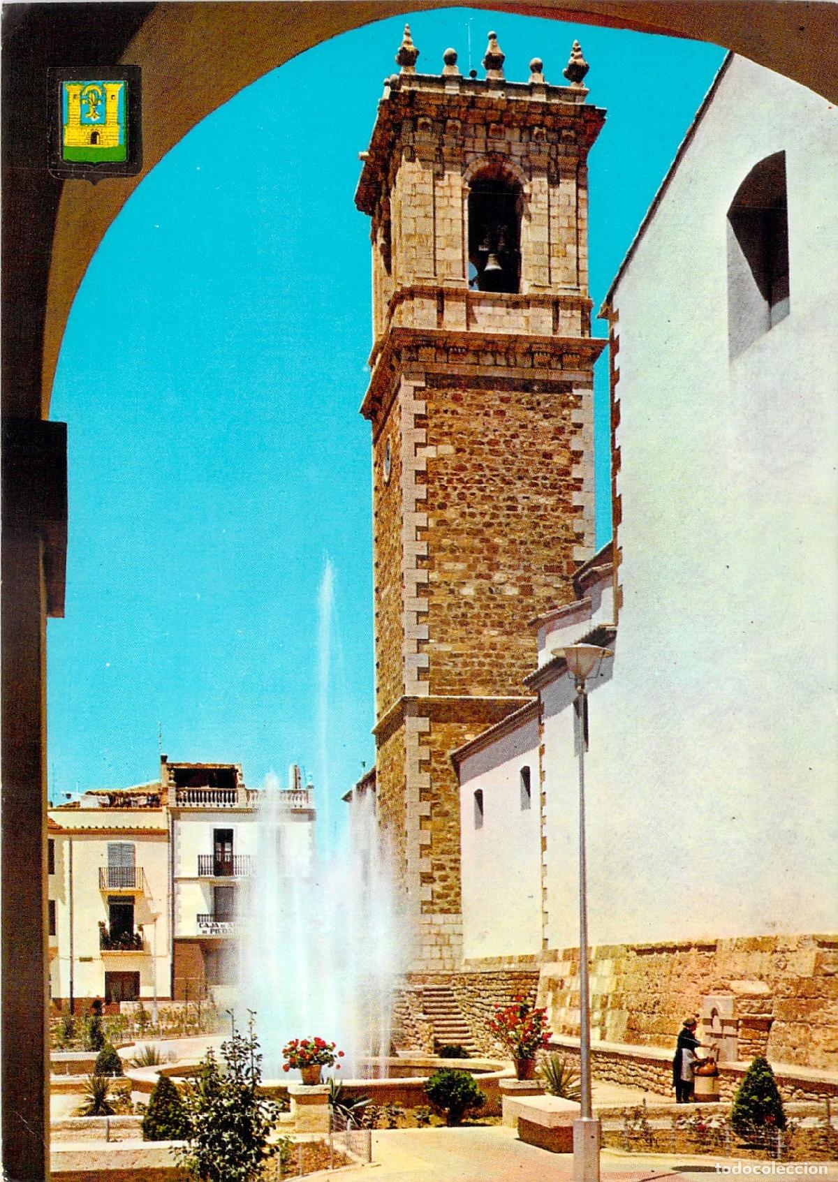 Postales: Postal de la Plaza Mayor y Campanario de Benasal, Castell&oacute;n