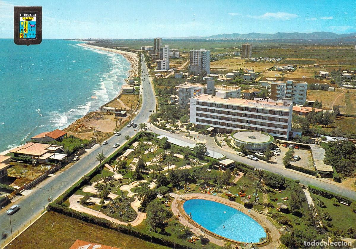 Postales: Postal de Benicasim, Castell&oacute;n - Vista A&eacute;rea del Hotel Azor