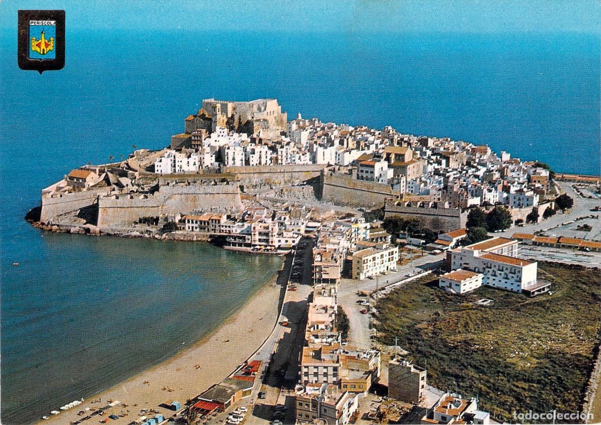 Postales: Postal de Vista A&eacute;rea de Pe&ntilde;&iacute;scola y Castillo del Papa Luna