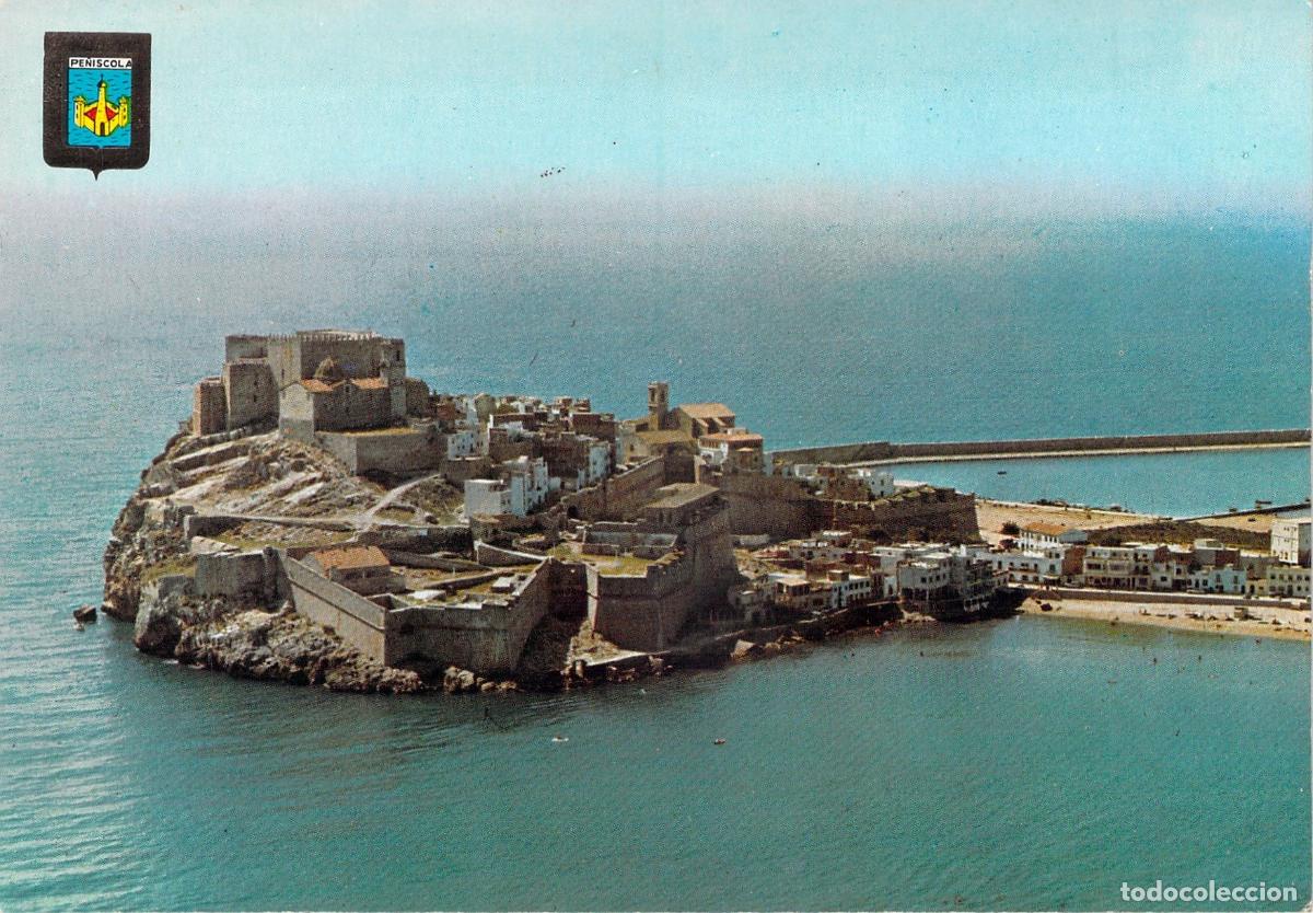 Postales: Postal de Pe&ntilde;&iacute;scola con Vista A&eacute;rea del Castillo - Foto 1