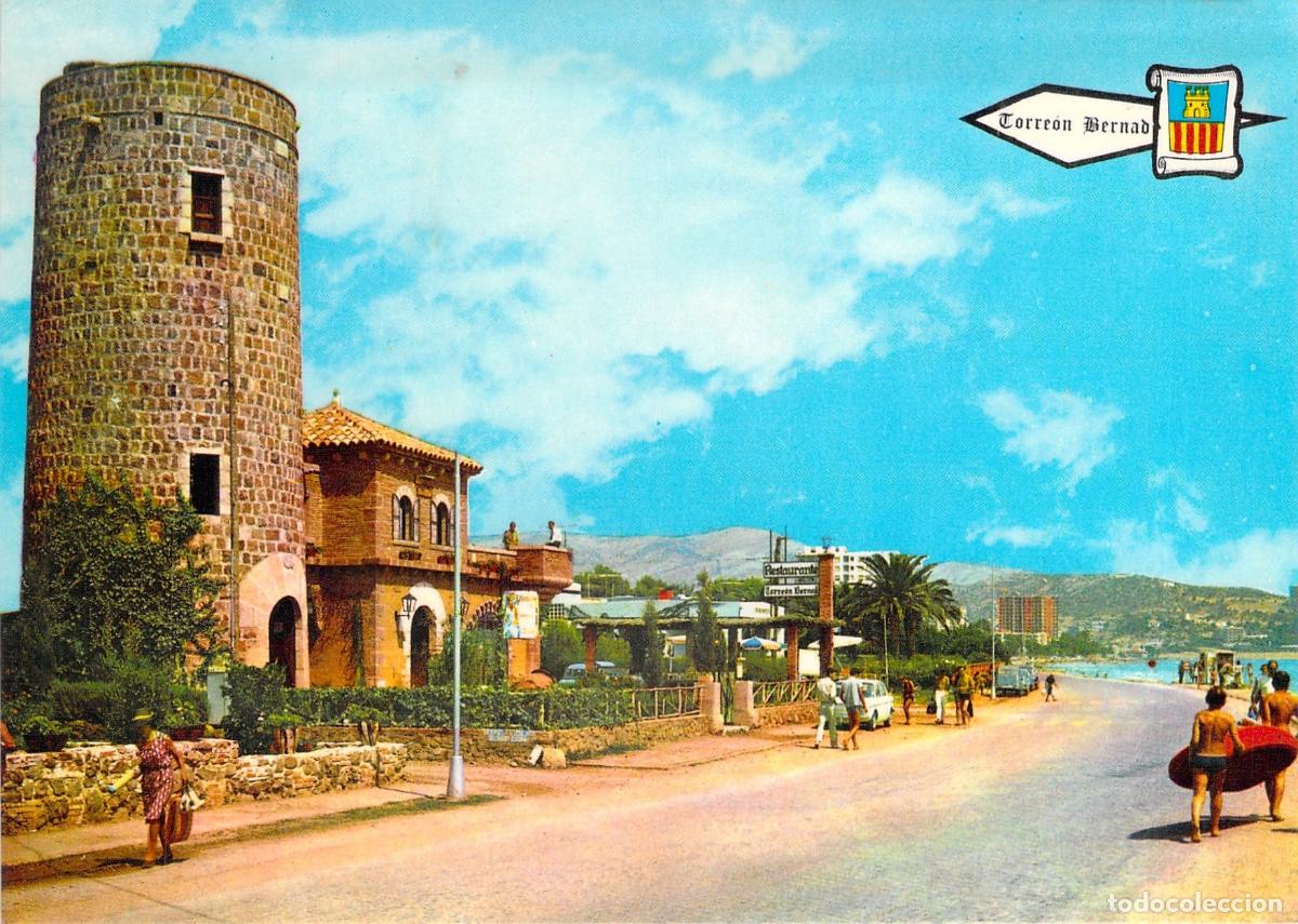 Postales: Postal Torre&oacute;n Bernad y Playa de Benicasim, Castell&oacute;n