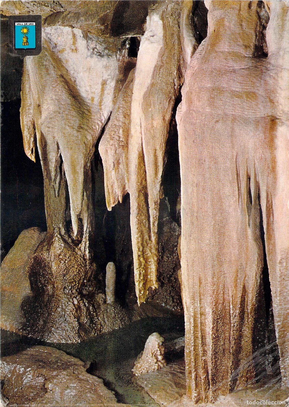 Postales: Postal Grutas de San Jos&eacute; Cascada de Estalactitas Vall de Ux&oacute;