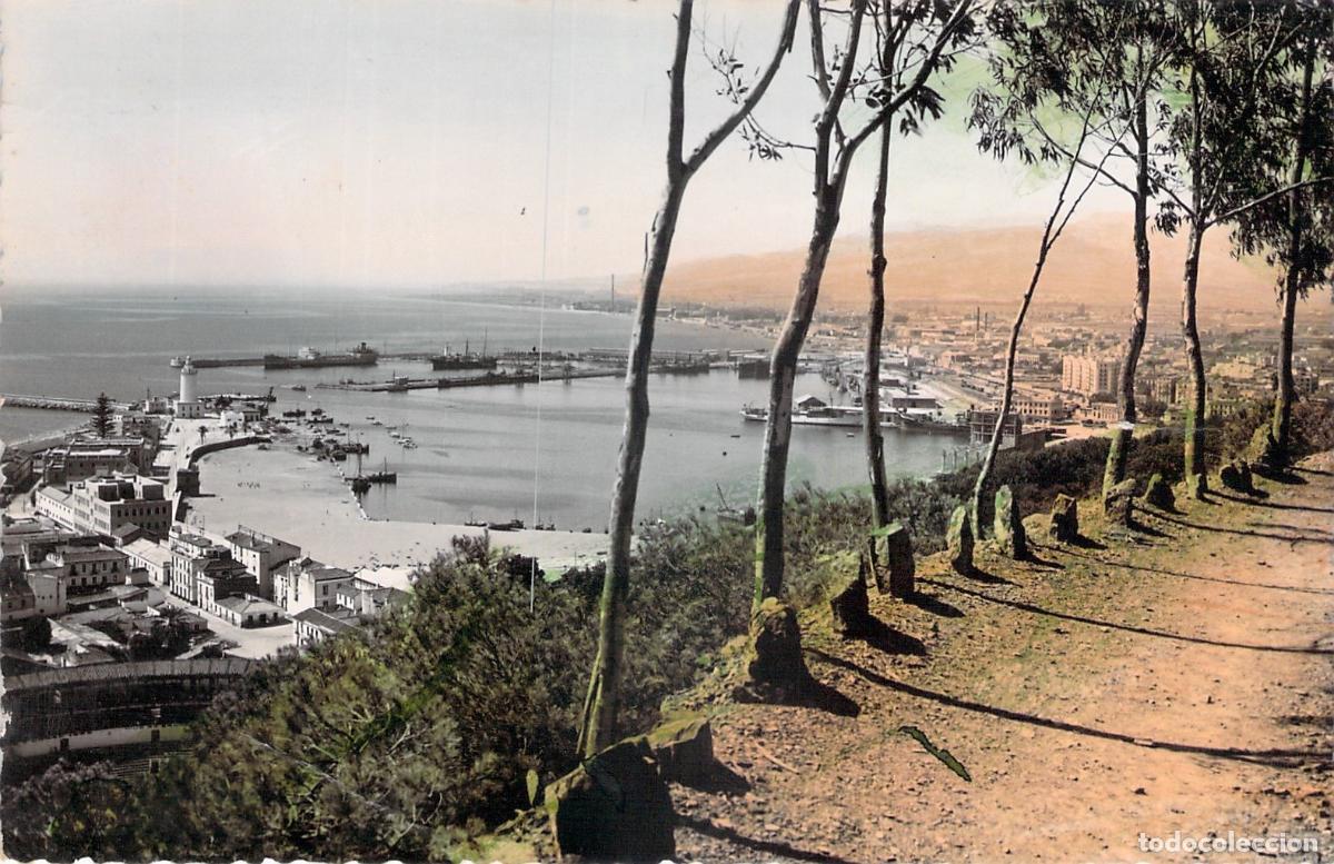 Postales: Tarjeta Postal de M&aacute;laga, Vista del Puerto desde Gibralfaro
