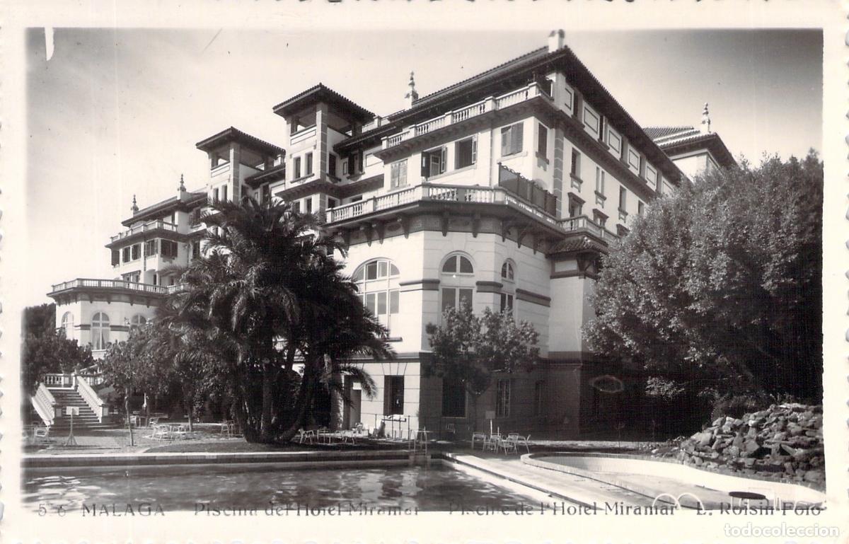 Postales: Postal de la Piscina del Hotel Miramar en M&aacute;laga, Fotograf&iacute;a Roisin