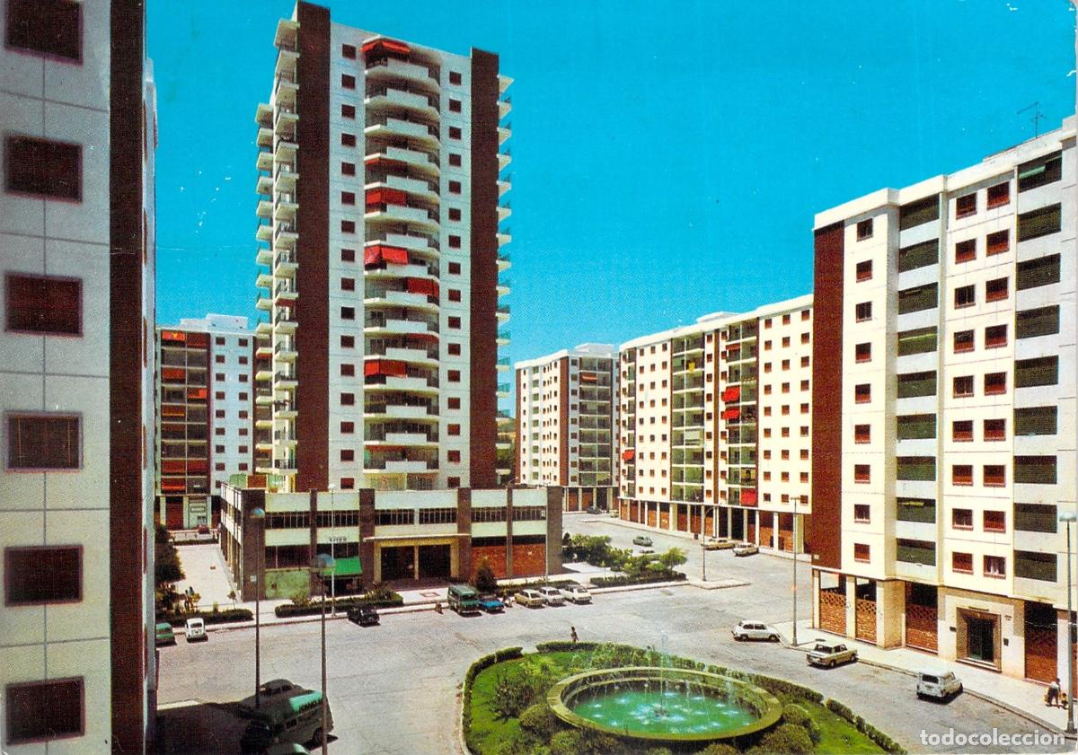 Postales: Postal de la Plaza Basconia en M&aacute;laga