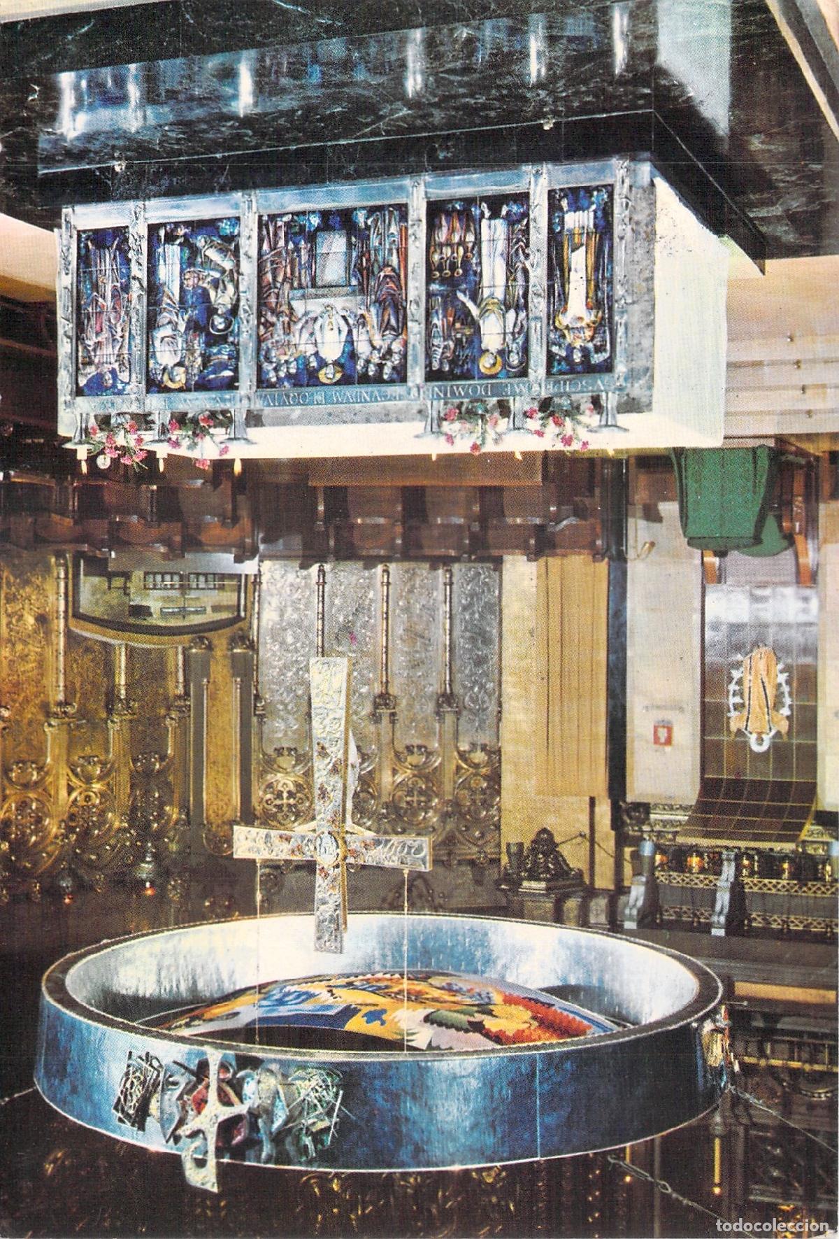 Postales: Postal Altar Mayor de la Bas&iacute;lica de Montserrat Barcelona