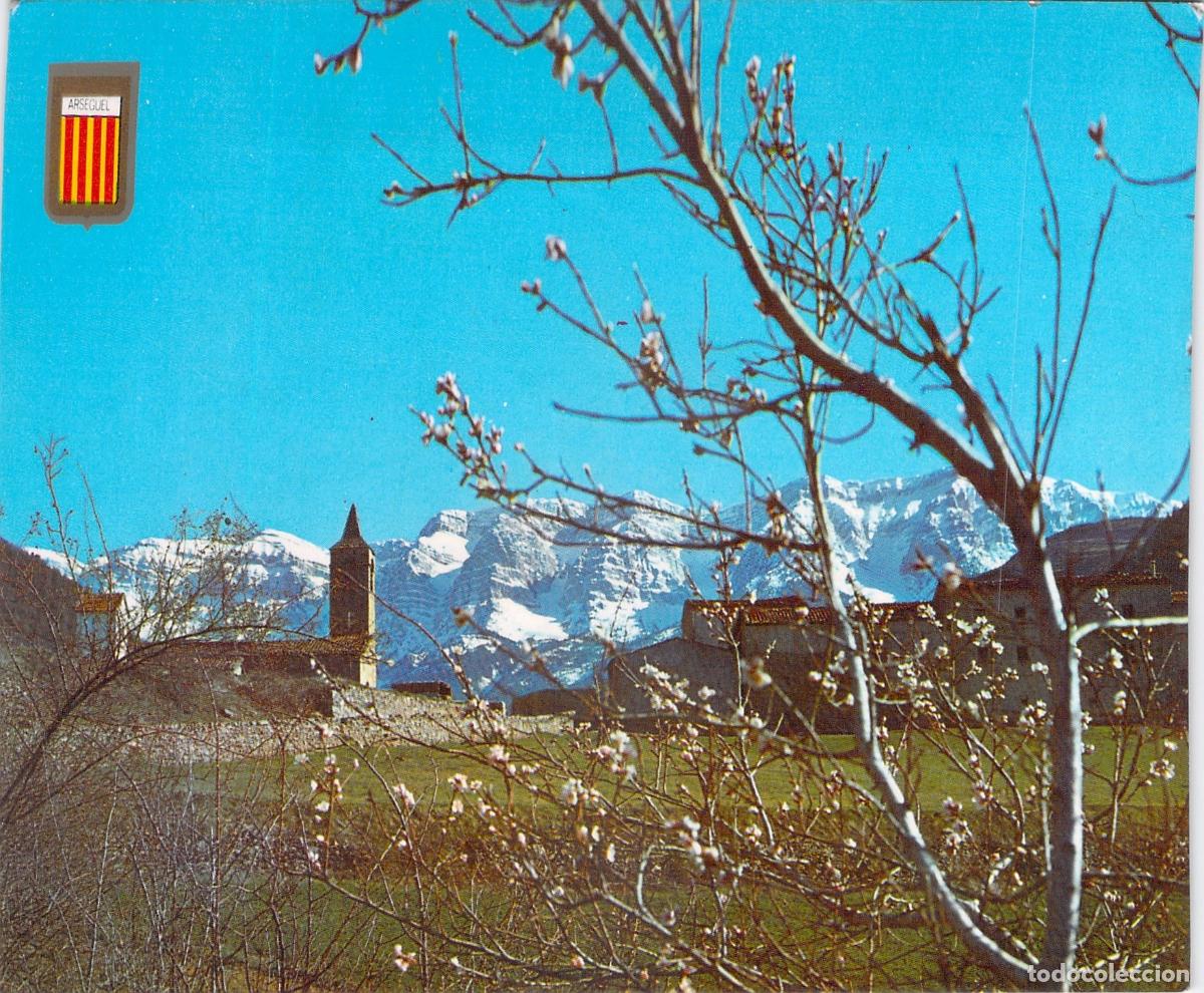 Postales: Postal de Ars&egrave;guel y la Sierra del Cad&iacute; en L&eacute;rida