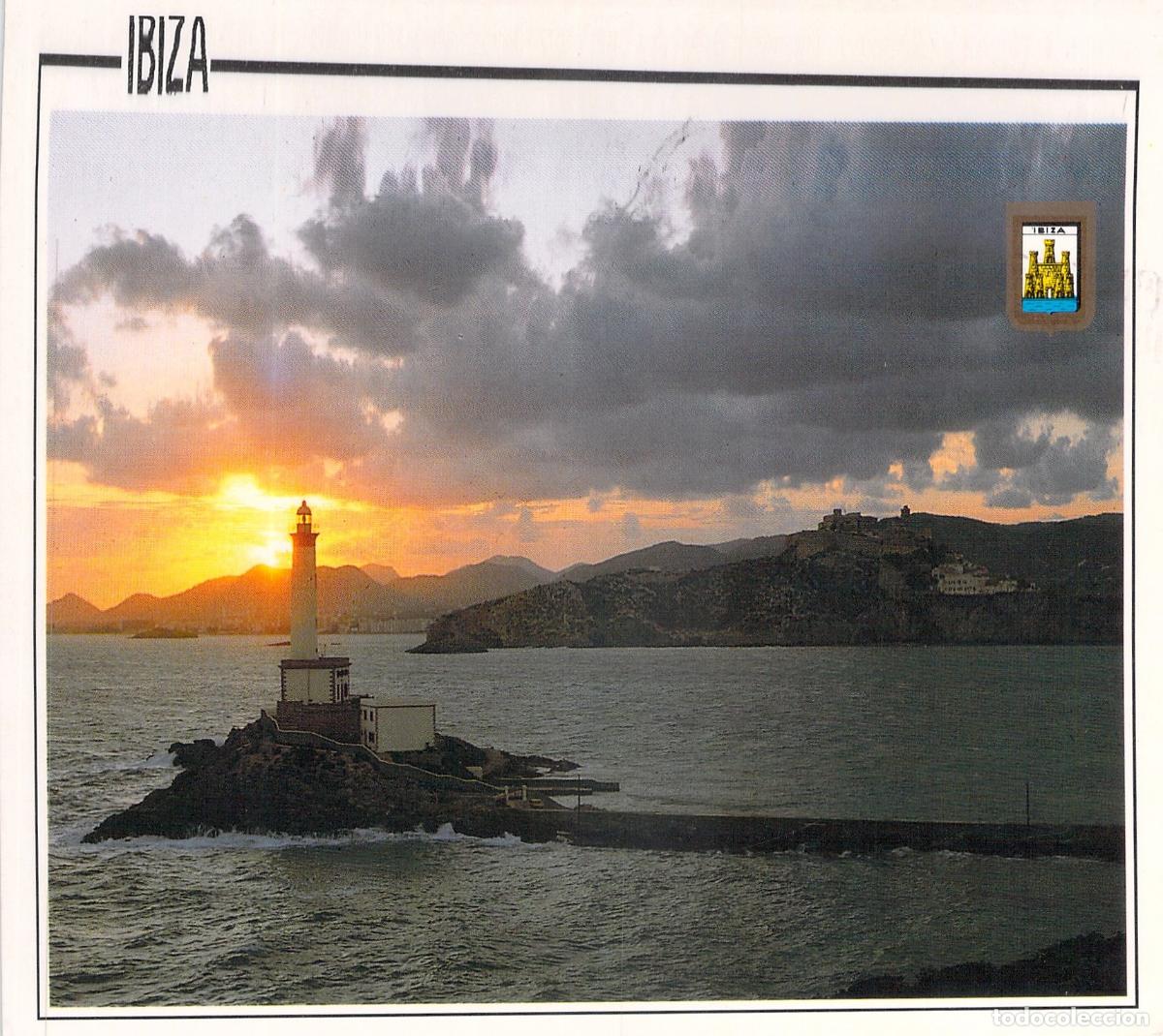 Postales: Postal Atardecer en el Faro de Botafoc con Dalt Vila, Ibiza