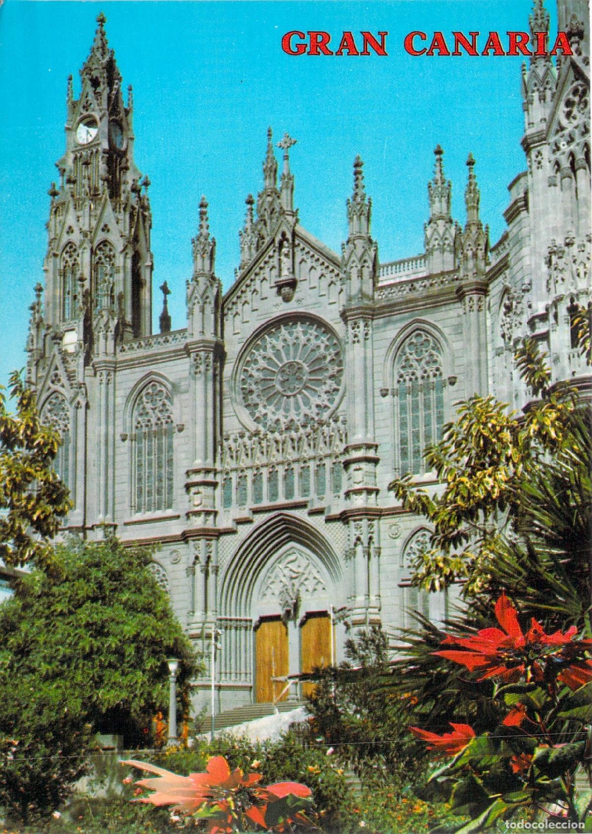 Postales: Postal de la Catedral de Arucas, Gran Canaria - Colecci&oacute;n Perla