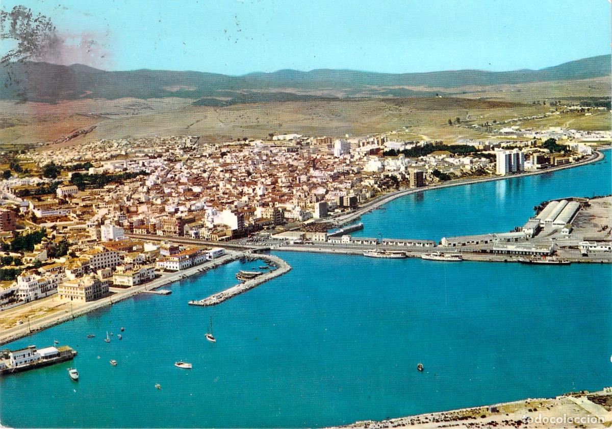 Postales: Postal de Algeciras Vista A&eacute;rea del Puerto y Bah&iacute;a