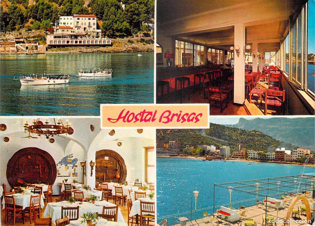 Postales: Postal del Hostal Brisas en Puerto de S&oacute;ller, Mallorca
