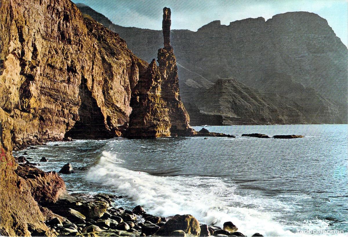 Postales: Postal Dedo de Dios y Puerto de las Nieves, Agaete, Gran Canaria