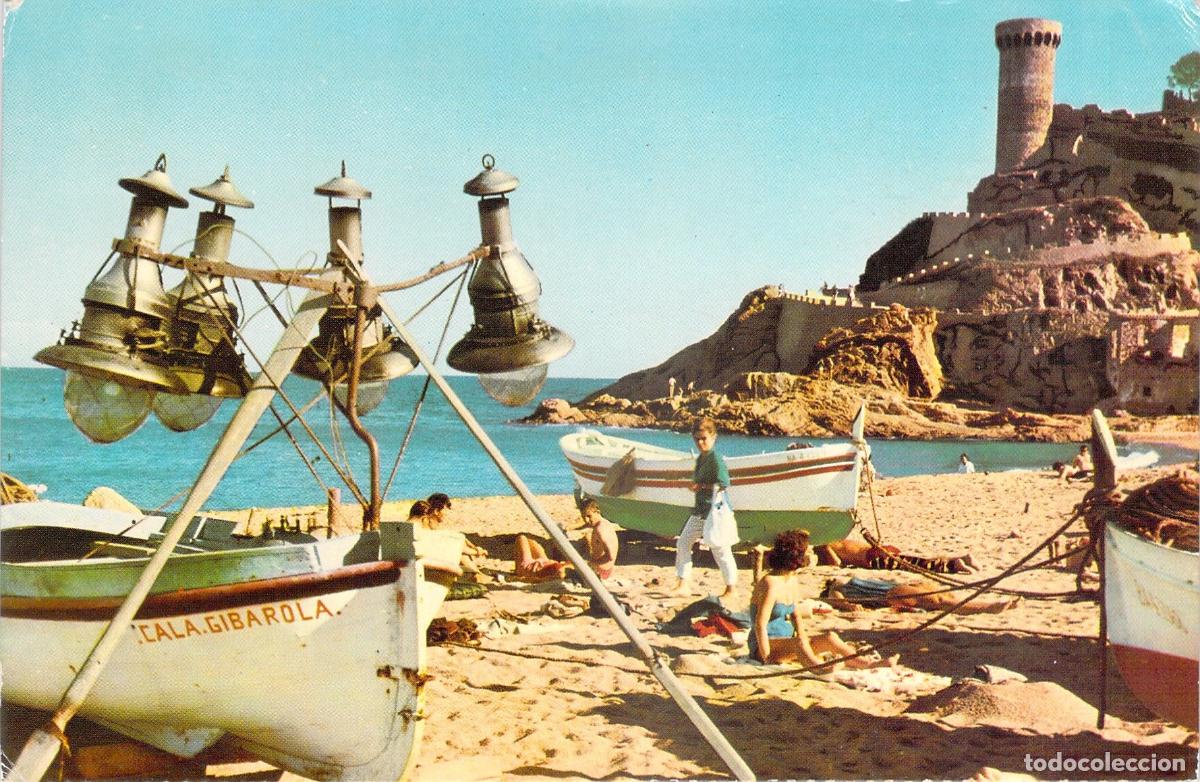 Postales: Postal de Tossa de Mar Costa Brava con Playa y Castillo