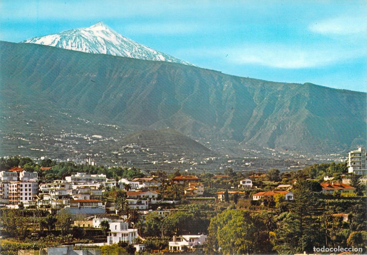Postales: Postal de Tenerife con El Teide y Puerto de la Cruz