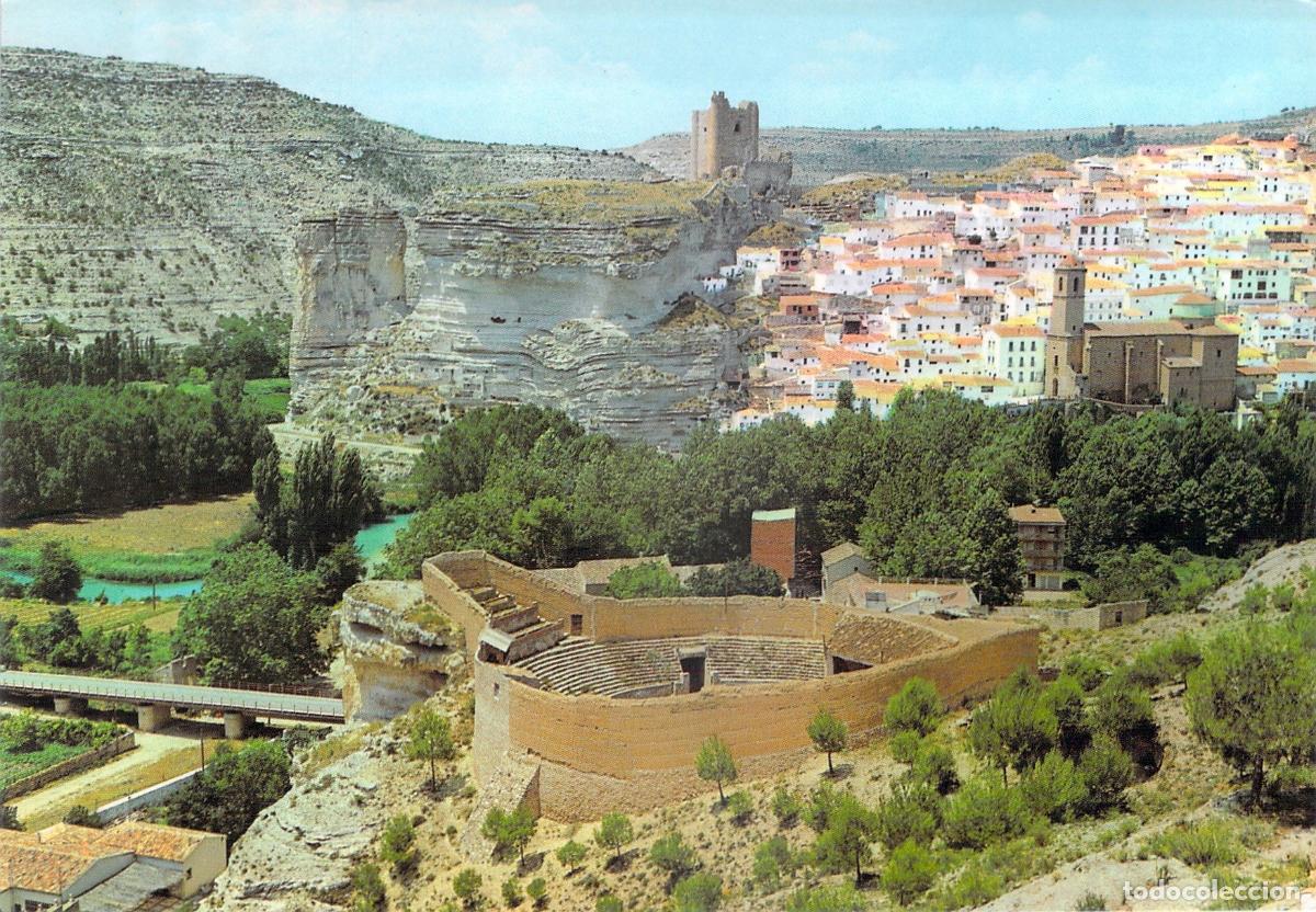 Postales: Postal de Alcal&aacute; del J&uacute;car con Vista Parcial y Plaza de Toros