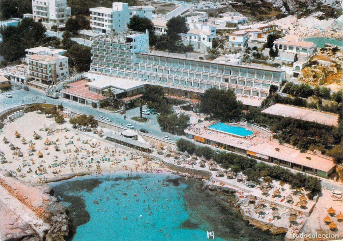 Postales: Postal de Cala San Vicente y Hotel Molins en Pollensa, Mallorca