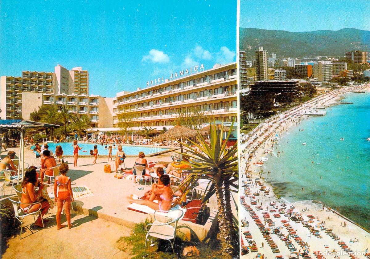 Postales: Postal Hotel Jamaica y Playa de Magaluf, Mallorca