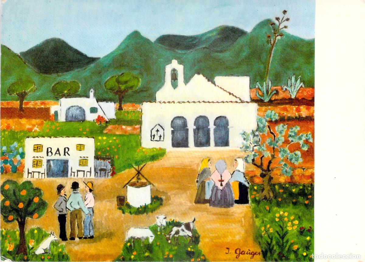 Postales: Postal de Ibiza San Carlos Pintura Naif Ingeborg Gauger