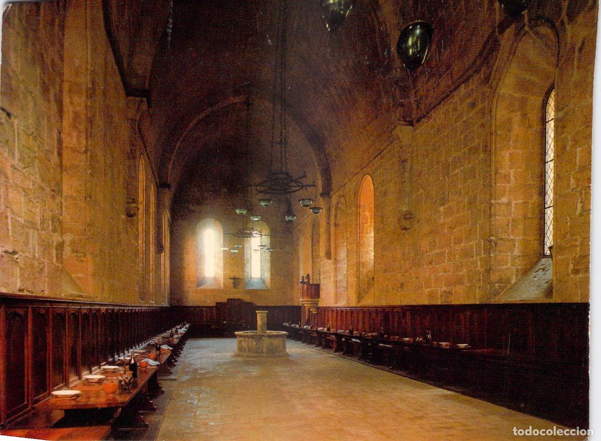 Postales: Postal Real Monasterio de Poblet El Refectorio s. XIII