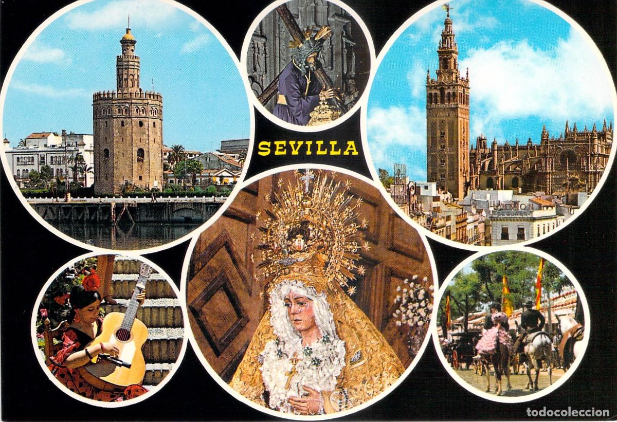 Postales: Postal de Sevilla, Bellezas de la Ciudad y Monumentos
