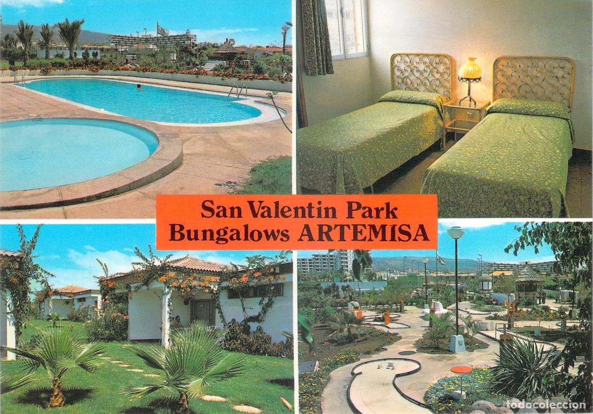 Postales: Postal Bungalows Artemisa y San Valentin Park Playa del Ingles Gran Canaria