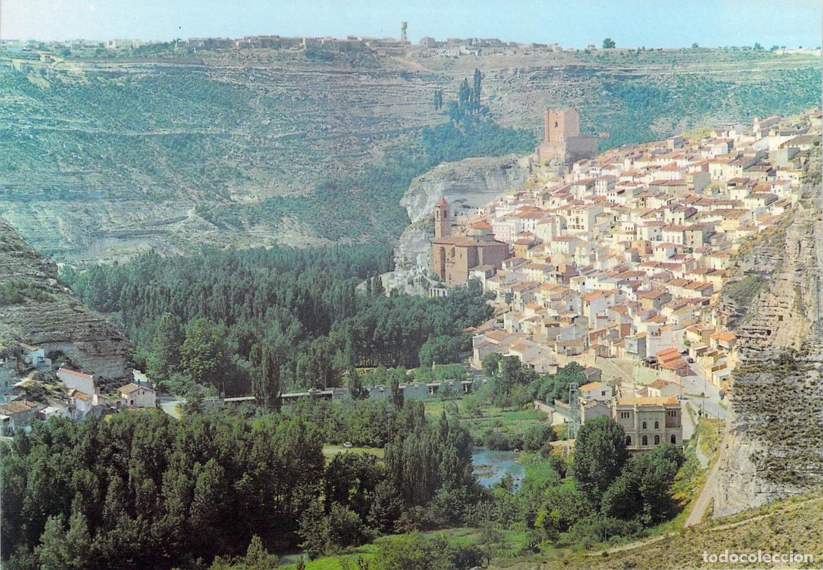 Postales: Postal de Alcal&aacute; del J&uacute;car, Albacete - Vista Panor&aacute;mica con Castillo