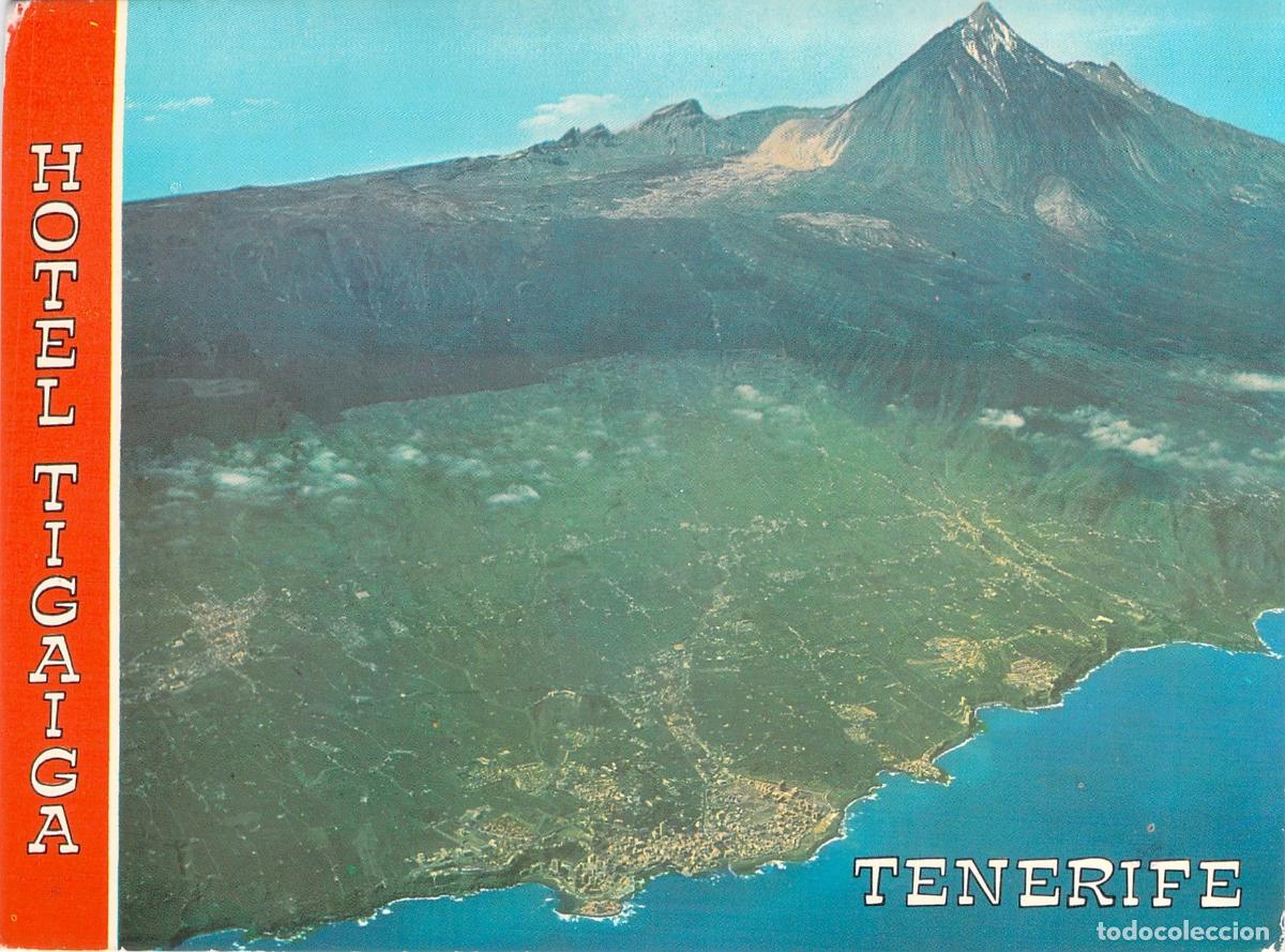 Postales: Postal Tur&iacute;stica de Tenerife Vista A&eacute;rea del Teide y Hotel Tigaiga