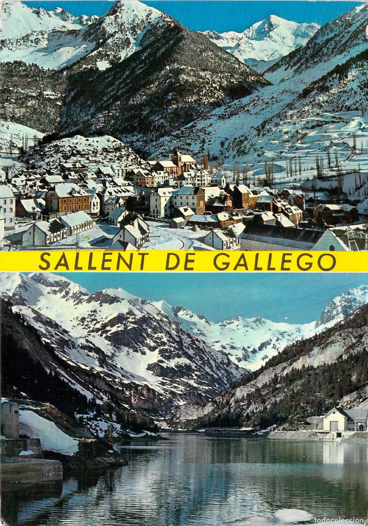 Postales: Postal de Sallent de G&aacute;llego y Presa de la Sarra en los Pirineos