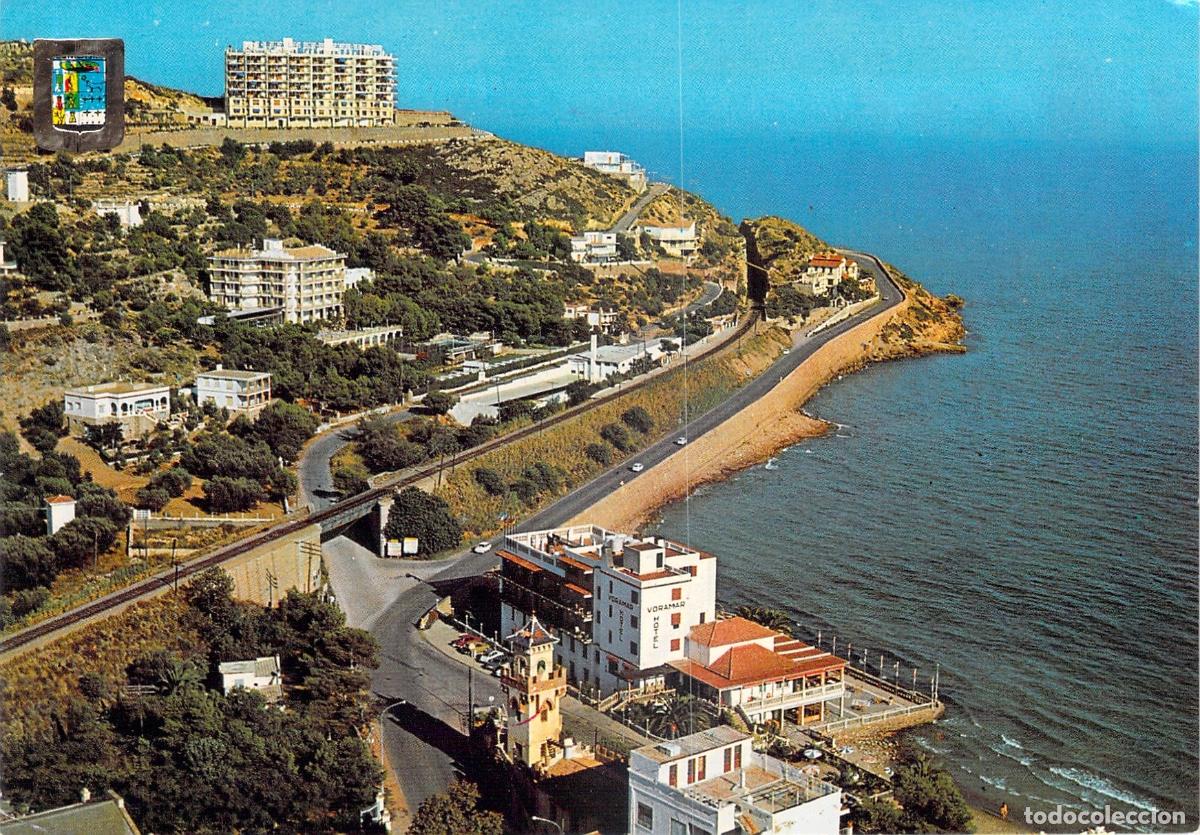 Postales: Postal de la vista a&eacute;rea de Las Villas en Benicasim