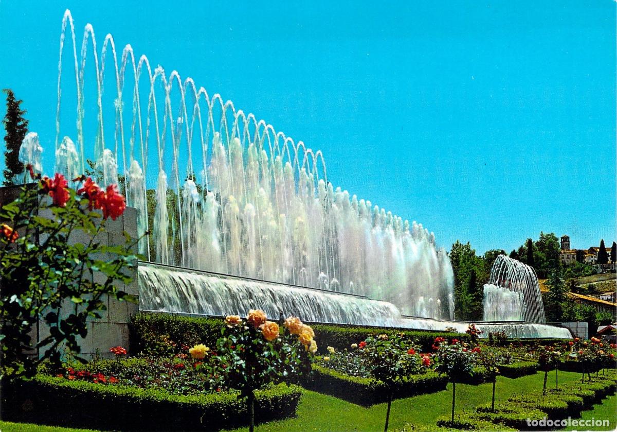 Postales: Postal de la Fuente del Triunfo en Granada, Espa&ntilde;a