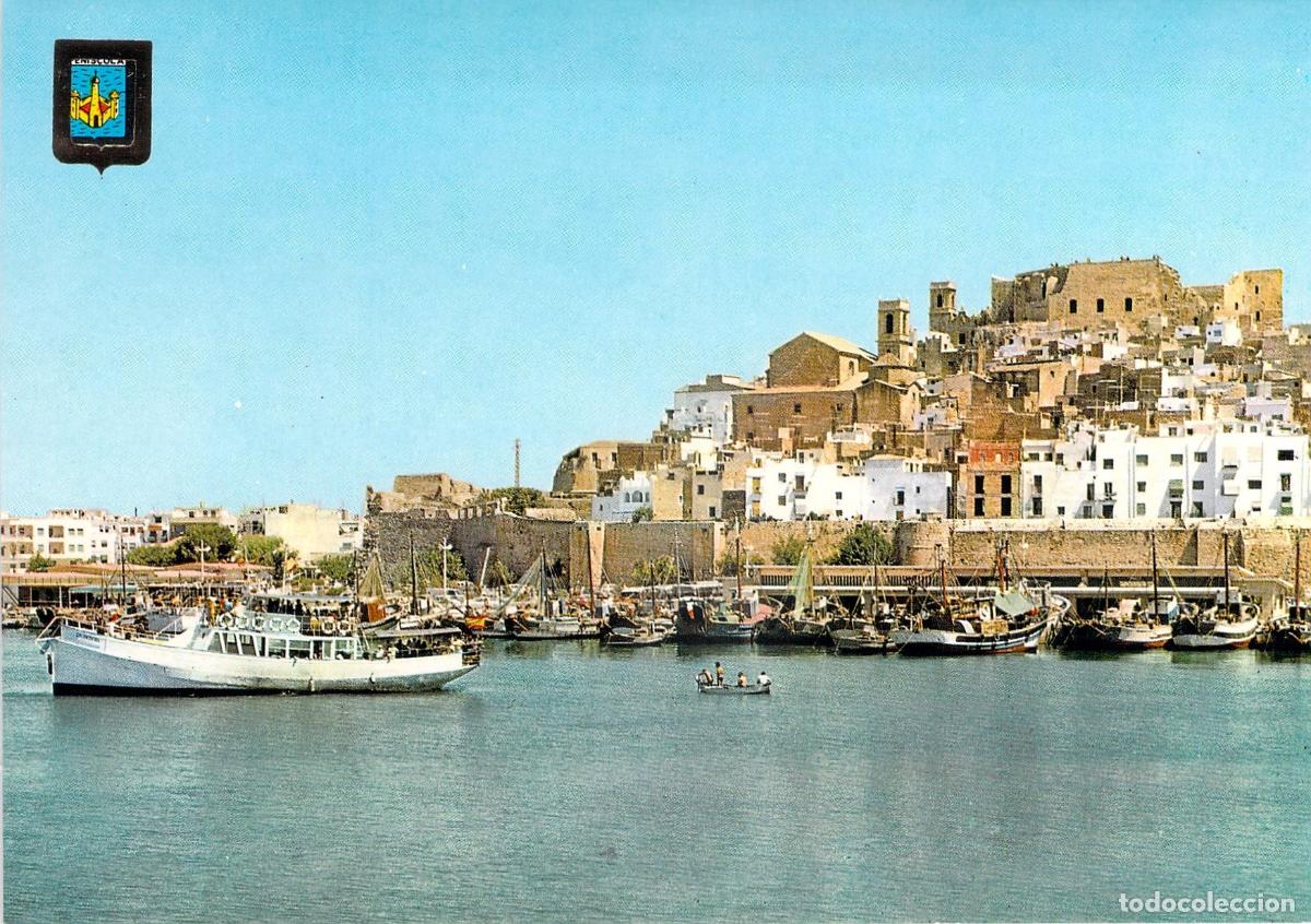 Postales: Postal de Pe&ntilde;&iacute;scola Vista Parcial con Puerto y Castillo