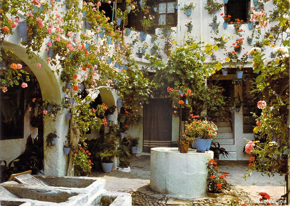 Postales: Postal de Patio Andaluz con Pozo y Flores, Costa del Sol