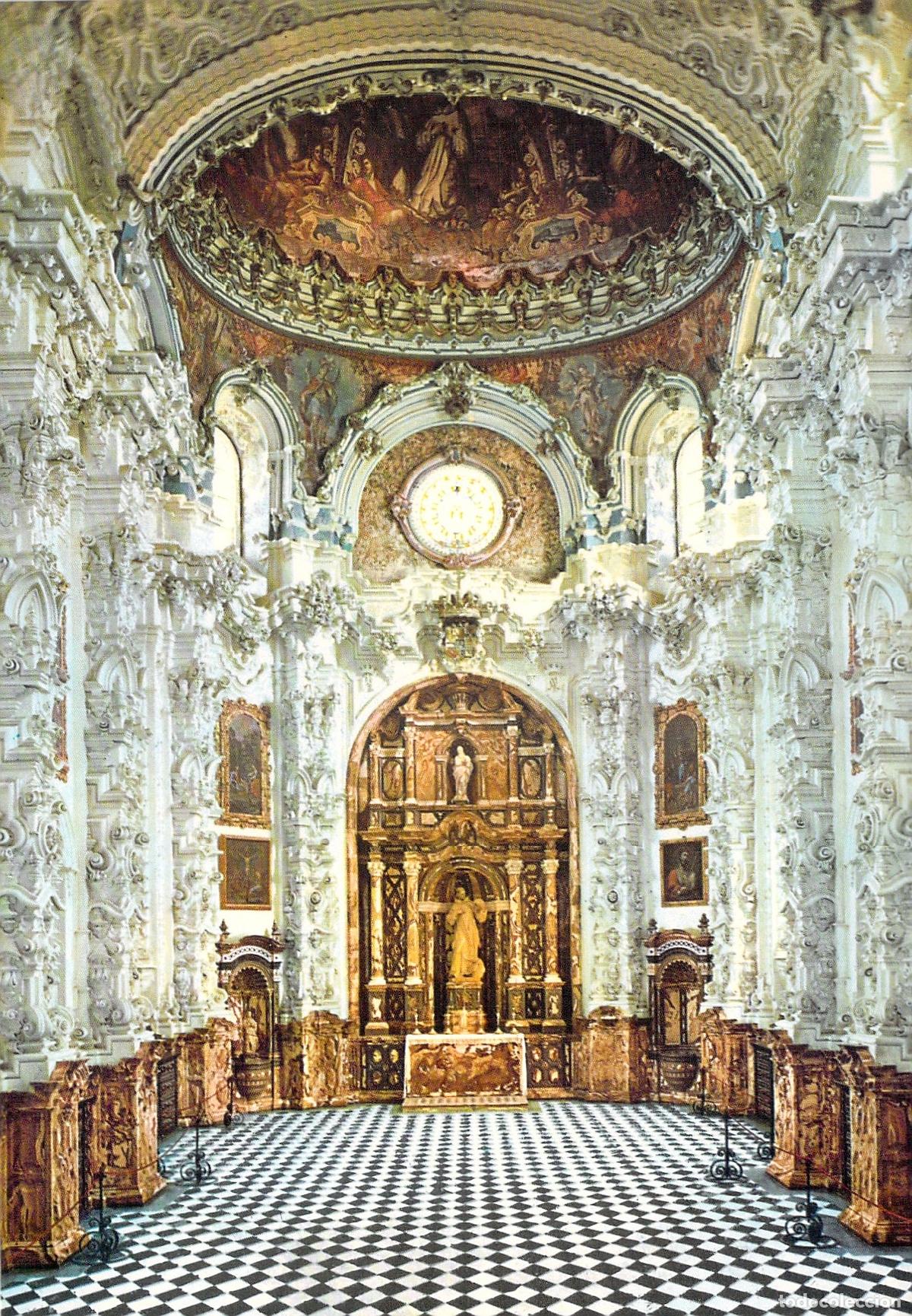 Postales: Postal de Granada, Sacrist&iacute;a de La Cartuja, Interior Barroco
