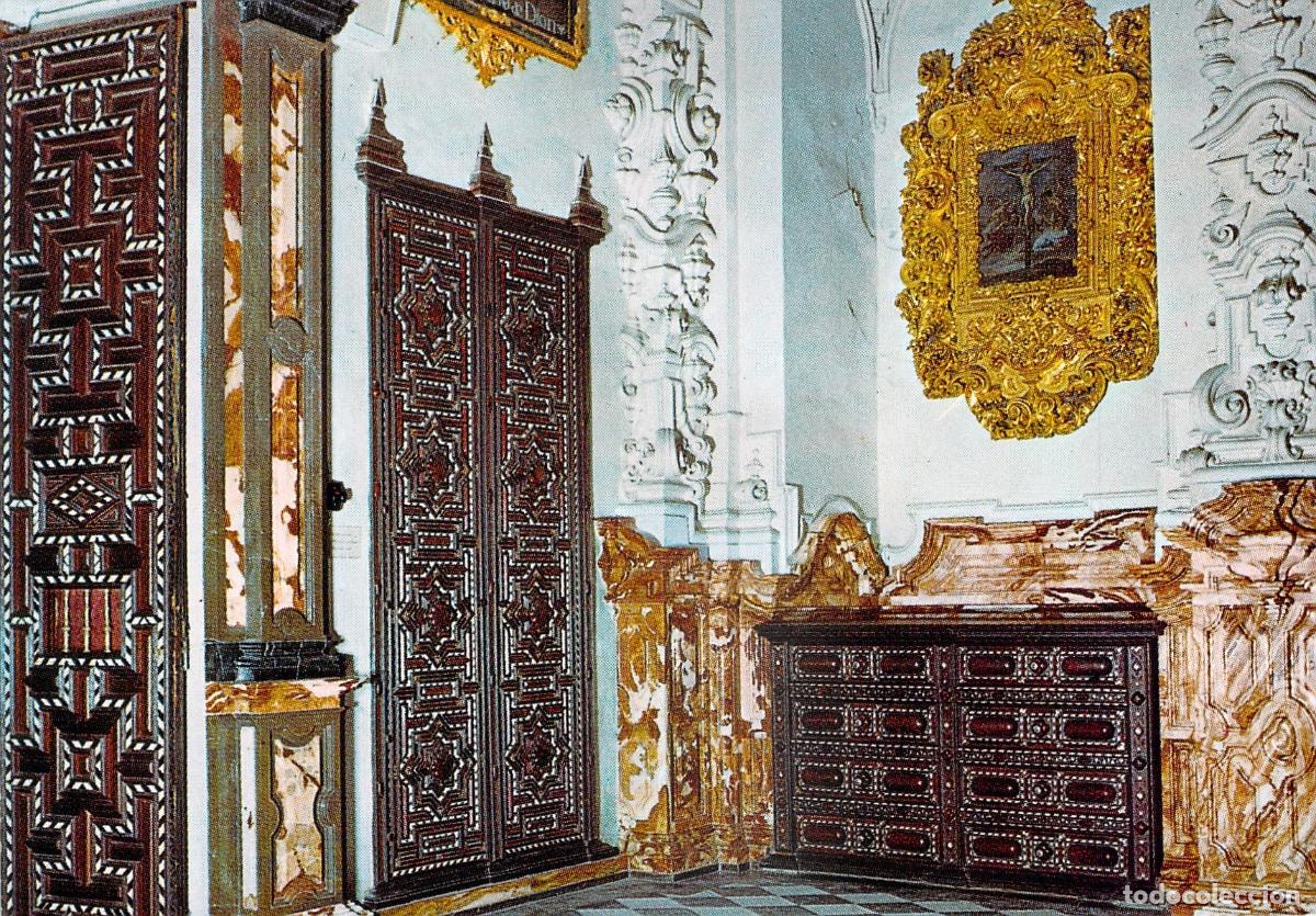 Postales: Postal Granada Sacrist&iacute;a de la Cartuja Puertas de Taracea