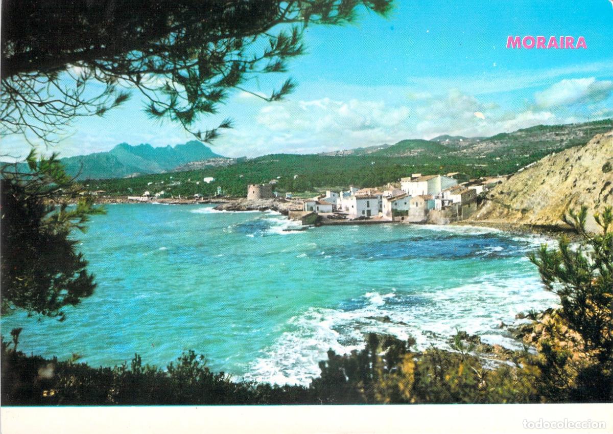 Postales: Postal de Vista Parcial de Moraira y El Portet, Alicante