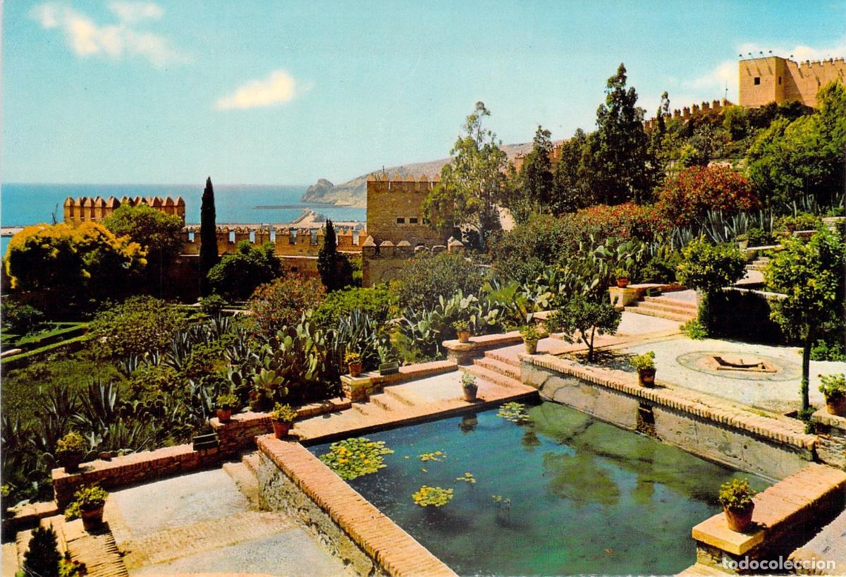 Postales: Postal de los Jardines de la Alcazaba en Almer&iacute;a
