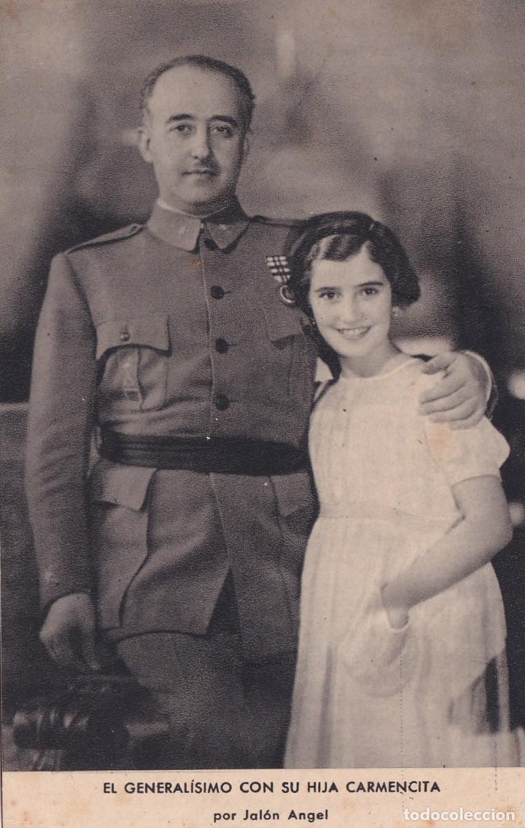 Postales: EL GENERAL&Iacute;SIMO CON SU HIJA CARMENCITA