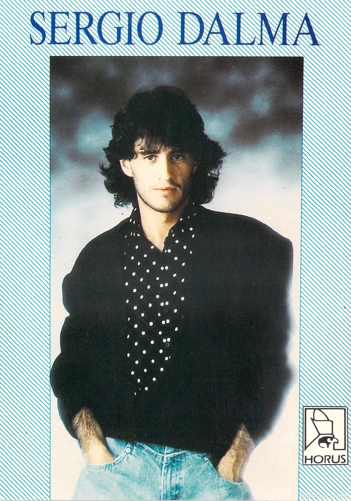 Postales: Postal de Sergio Dalma con Aut&oacute;grafo y Dedicaci&oacute;n Escrita a Mano