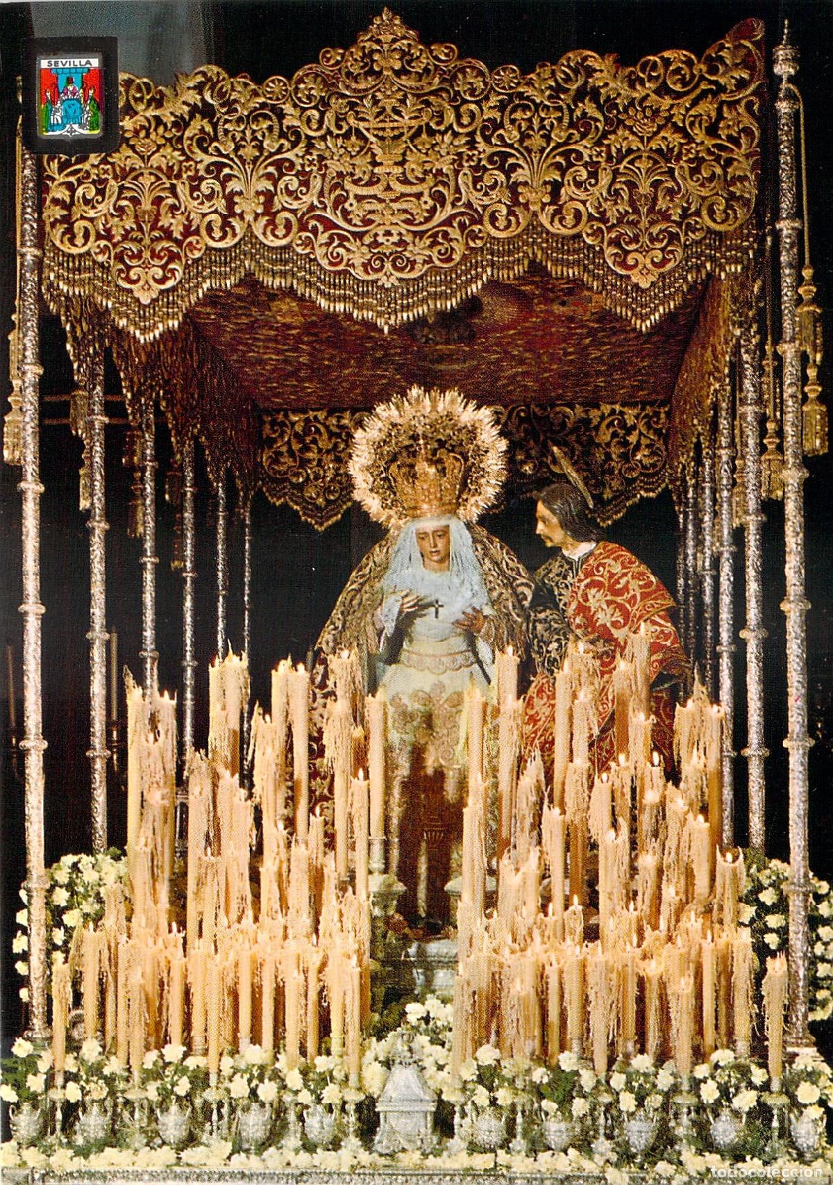 Postales: Postal Sevilla Semana Santa Virgen de la Amargura en su Paso